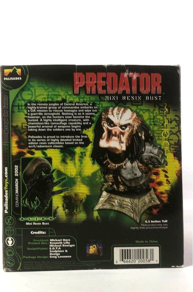 PREDATOR MINI RESIN BUST PALISADES W/ Open Box