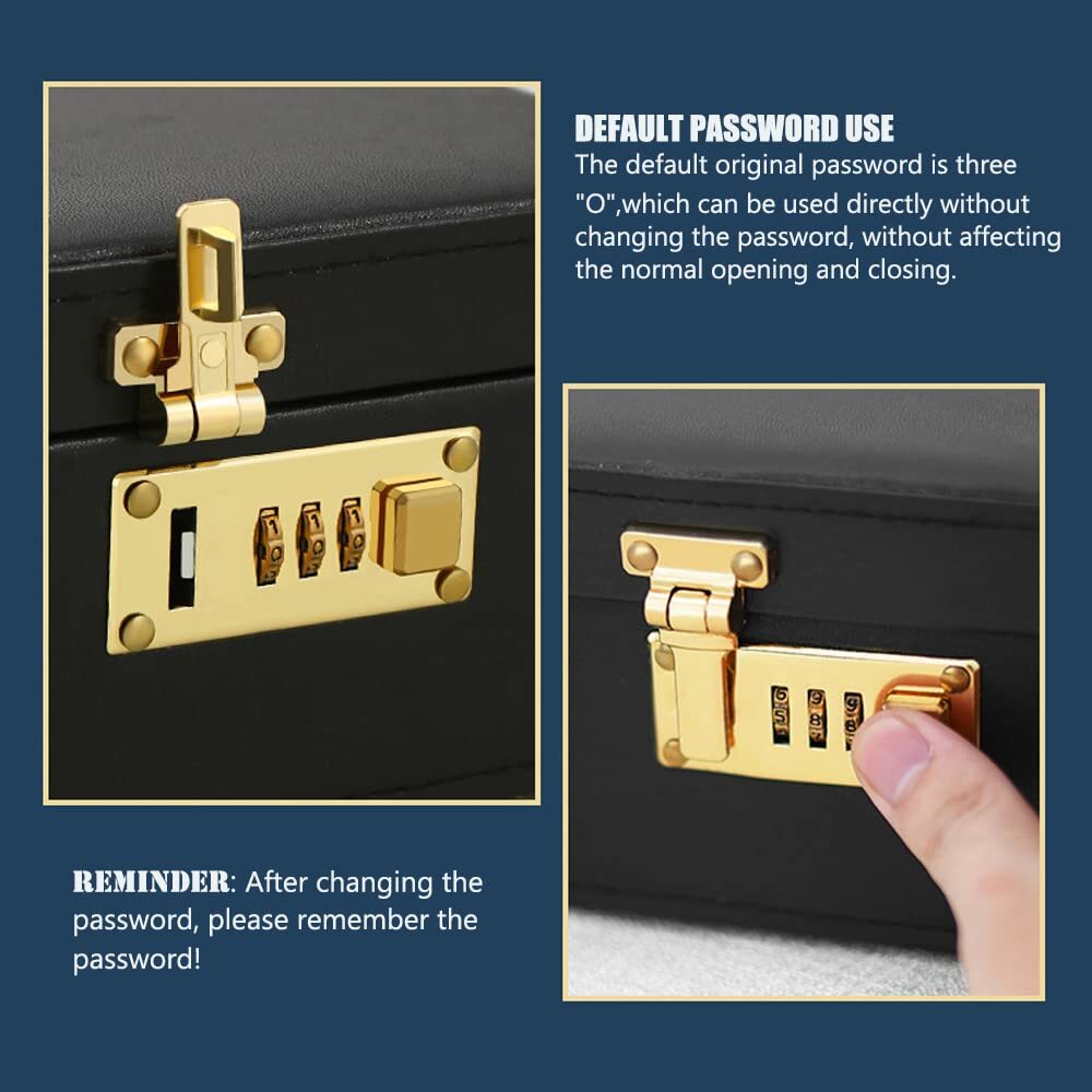 2 Pcs Tool Box Hasp Luggage Combination Lock Briefcase Replacement Lock