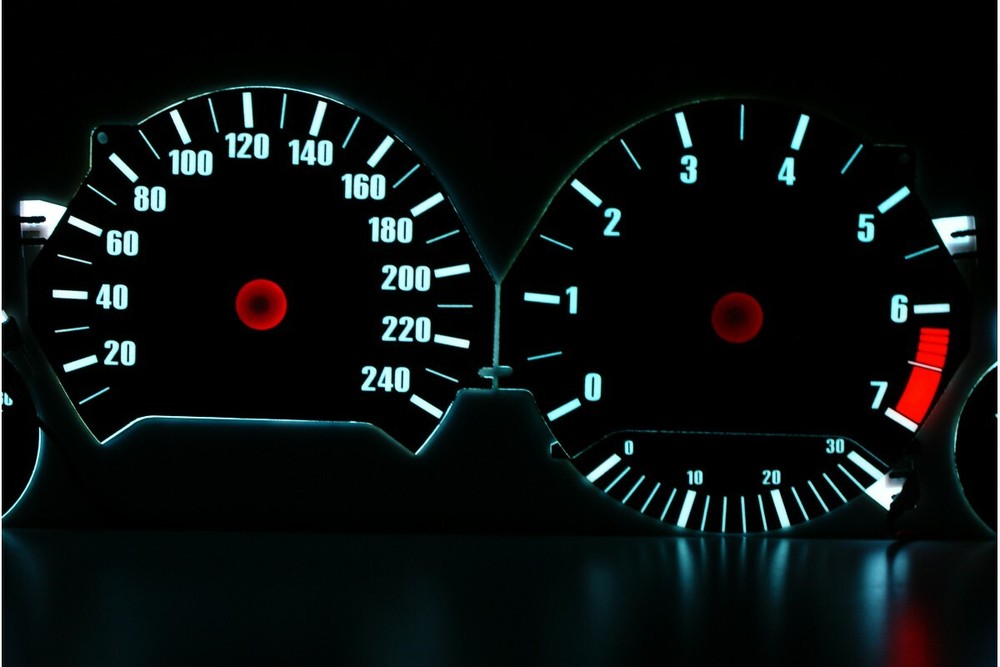 BMW E34 Original Design Glow Gauge Plasma Dials Speedometer Shift Indicato