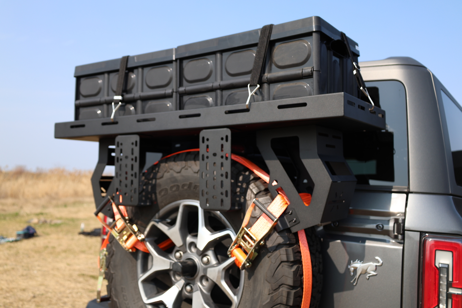 Utility Cargo Rack Basket Storage Tray Spare Tire Storage Rack 27"-40" Tire 80lb