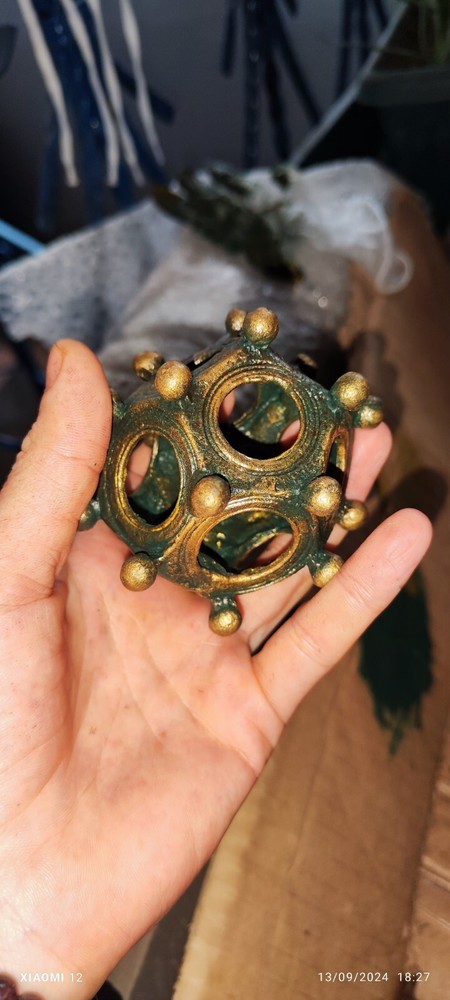 Roman Dodecahedron Replica Metal Version (6cm)