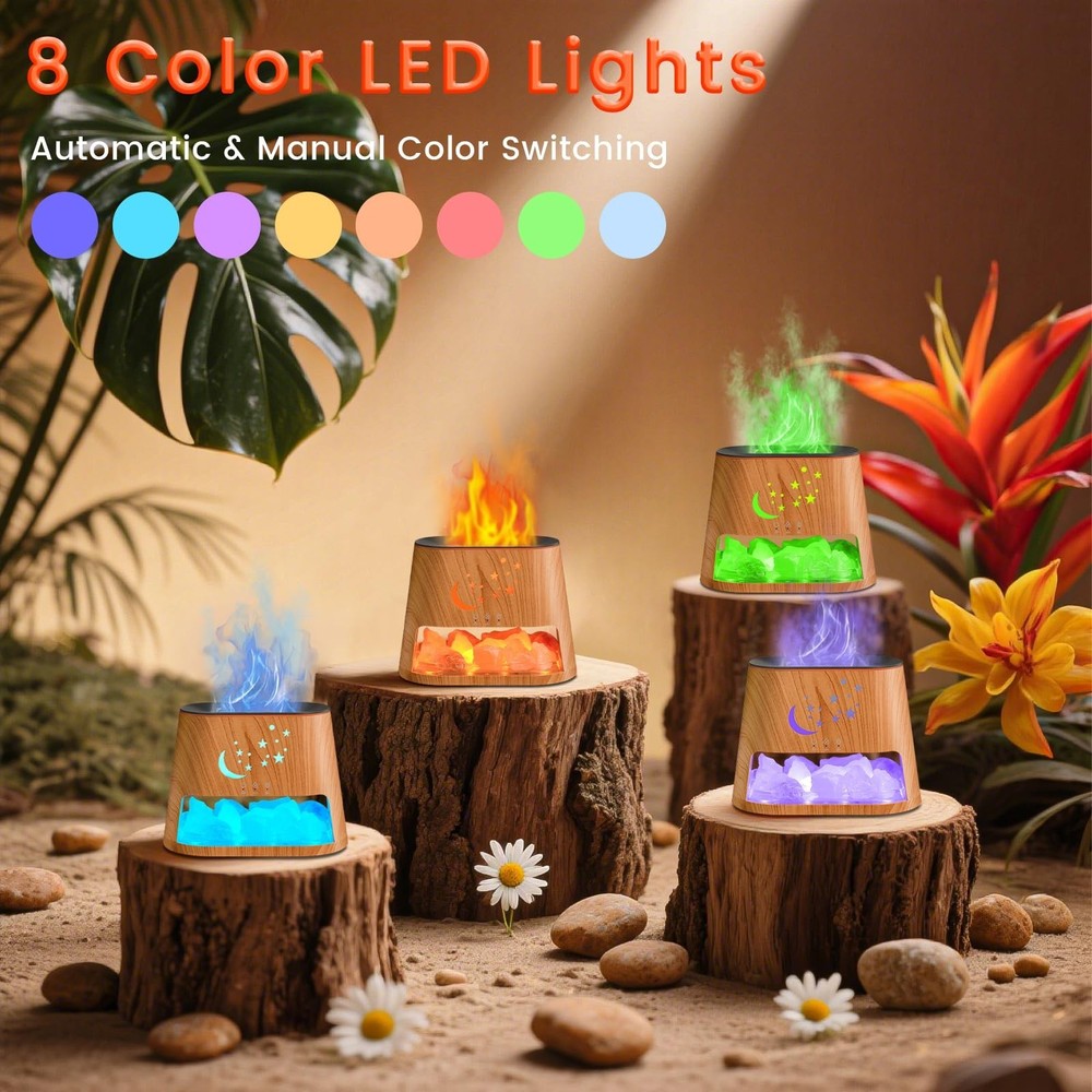 Essential Oil Diffuser : 260ml Aromatherapy Diffuser & Himalayan Salt Lamp wi...