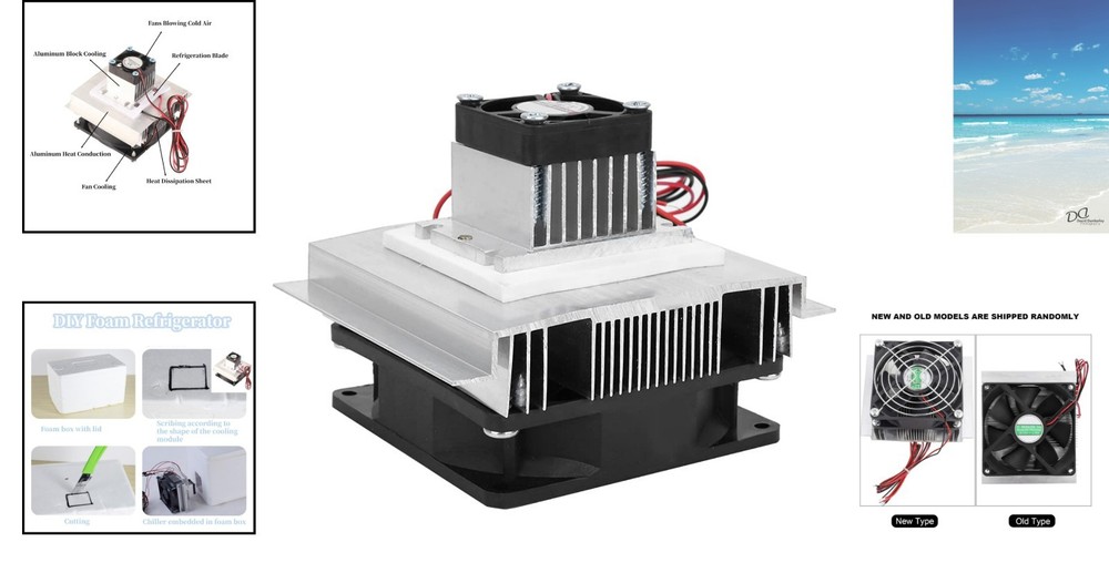 60W Semiconductor Cooling System with Cold End Fan for Electronics Protection