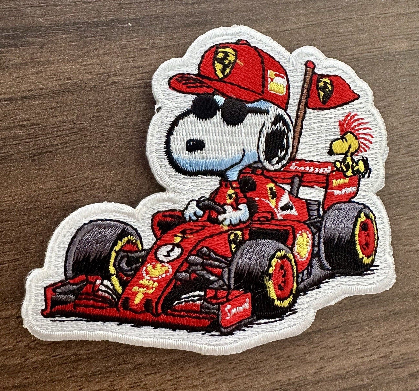 F1 Ferrar Snoooy Race Car PATCH FORMULA ONE F1 RACING Iron on PATCH 3.5”