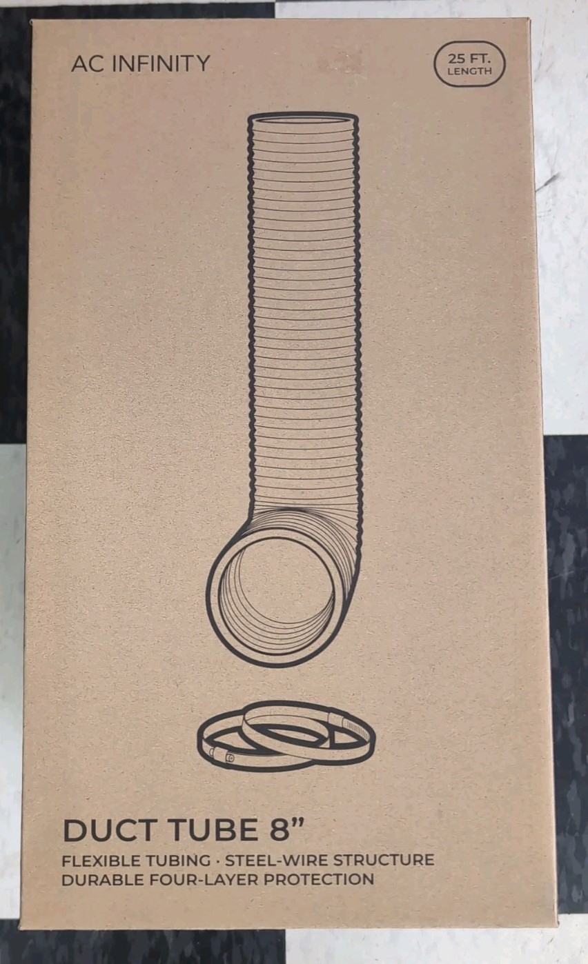 AC Infinity 8" Flexible Four-Layer Ducting - 25ft Length