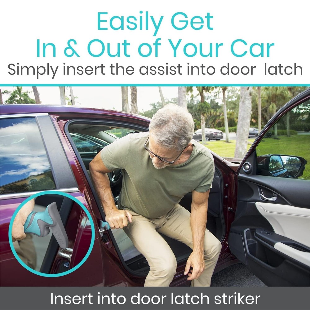 Vive Car Handle Assist for Elderly - Scratch Proof Latch - Auto Grab Single