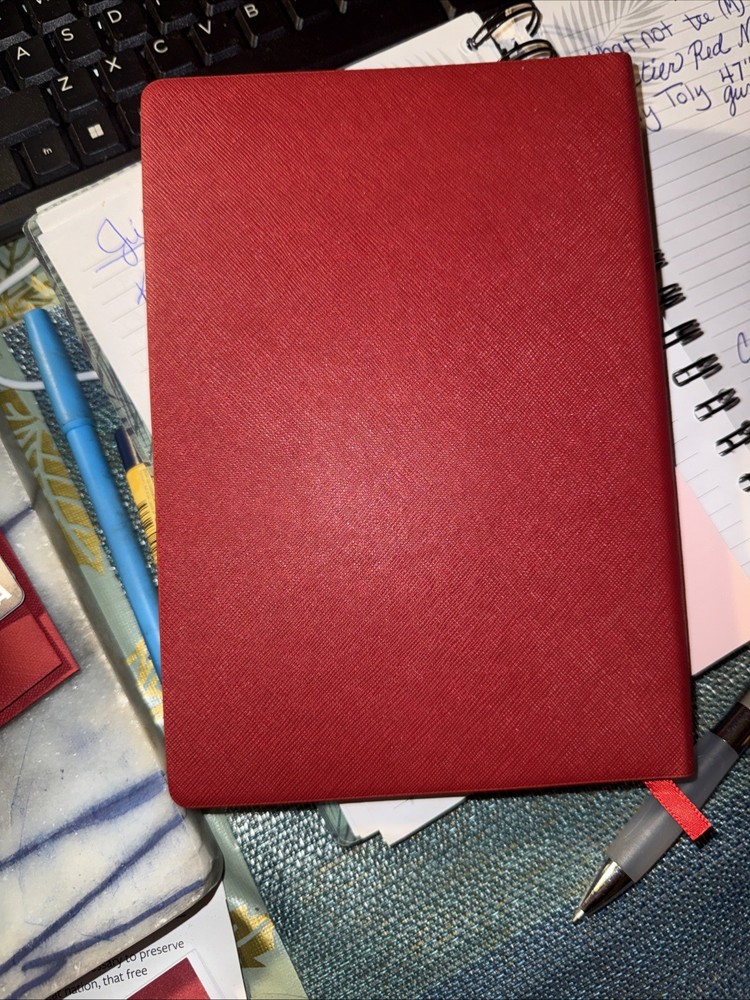 classic Cartier red leather diary notebook