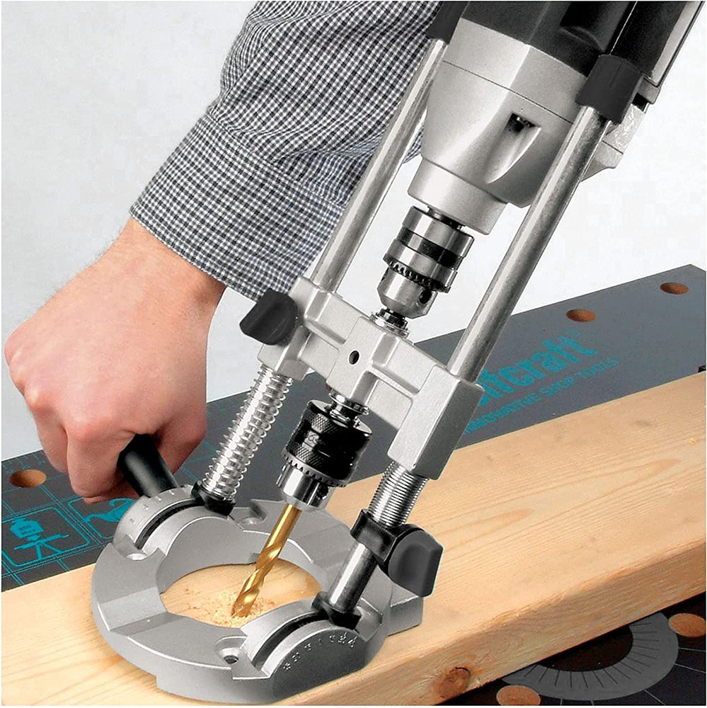Portable Drill Press for Hand Drill, Multi-Angle Drill Guide Attachment for 1/4