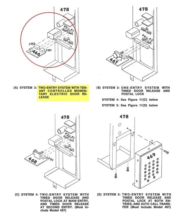 NuTone® model 466 — 2nd Entry Door Release Module for 478 Control Amplifier NOS