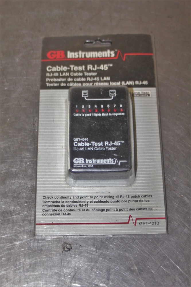 GB Instruments Cable Tester RJ-45 Get-4010