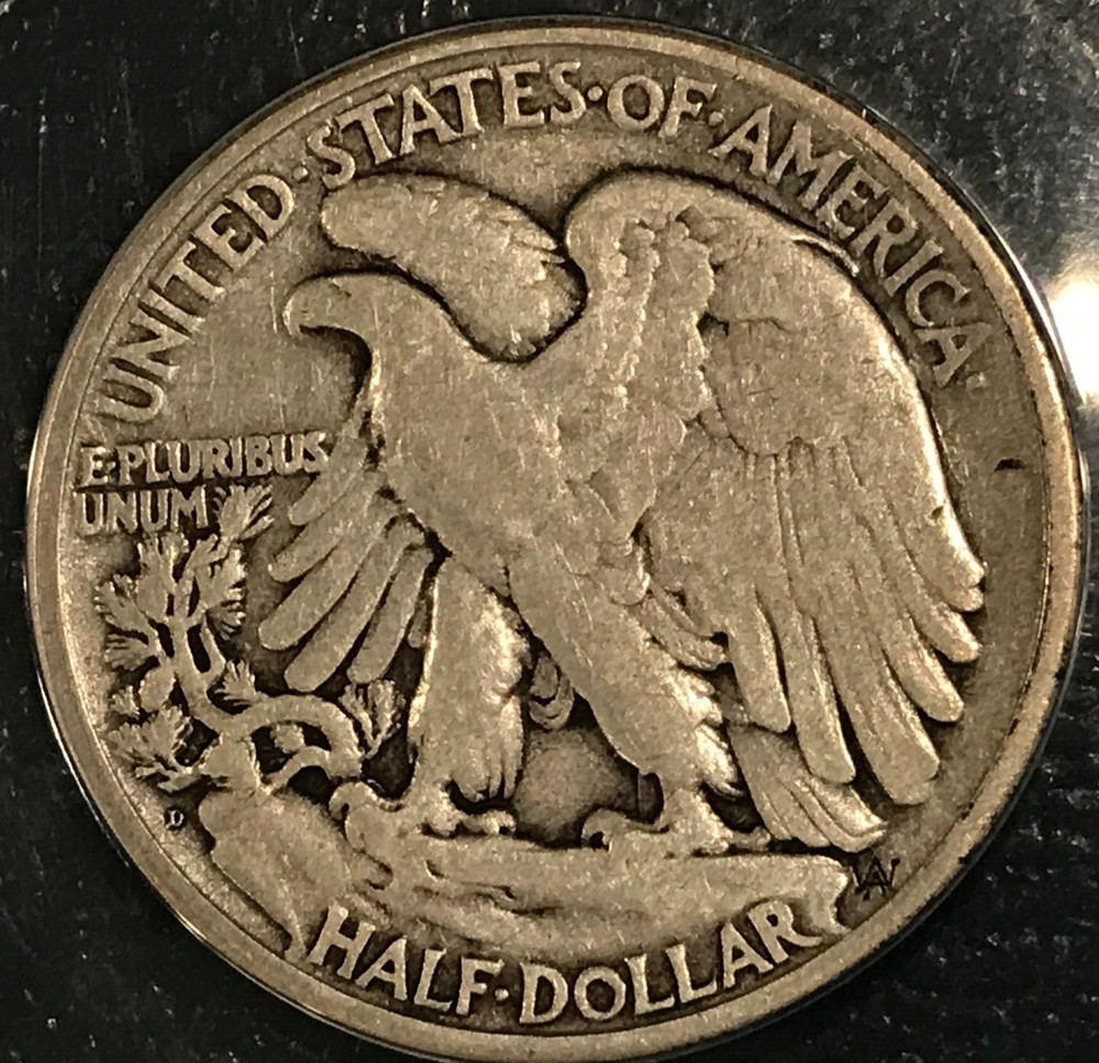 ANACS VG10 1929 D LIBERTY WALKING SILVER HALF DOLLAR-DEC488