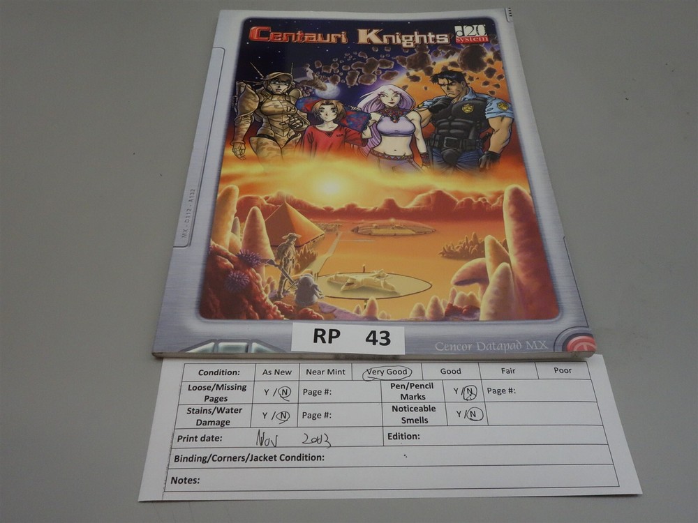 Centauri Knights - Cencor Datapad MX (d20 System, BESM Mecha)
