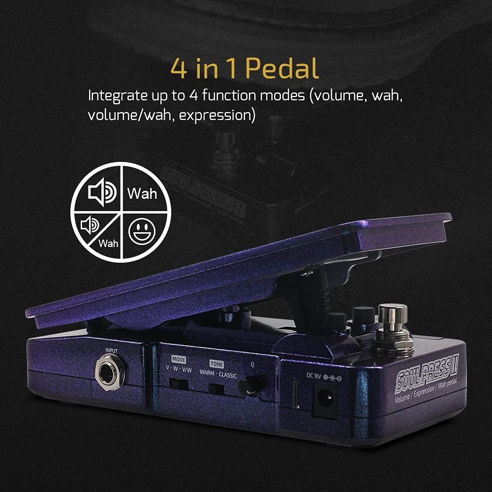 Hotone Wah Active Volume Passive Expression Guitar Effects Pedal Switchable Soul