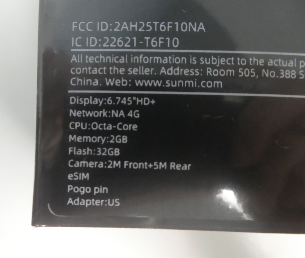 SUNMI P3H Android Wireless Payment Terminal