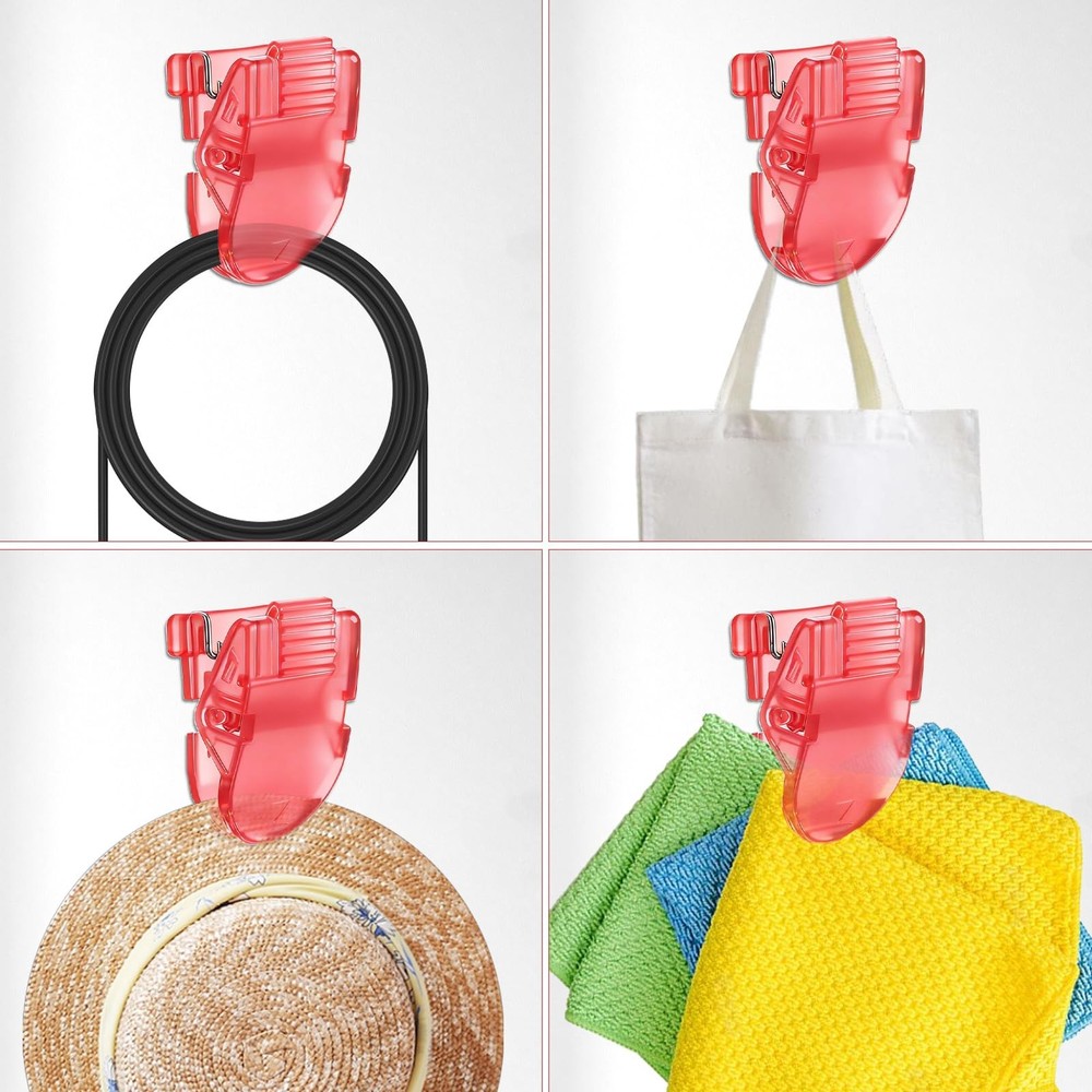 15 PCS Multicolor Cubicle Clips Fabric Walls Plastic Hooks Panel Push Pin Pics