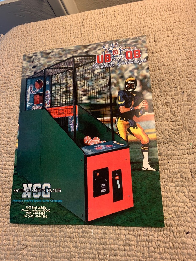 Original ad 11- 8 1/4” UBQB  ARCADE GAME FLYER