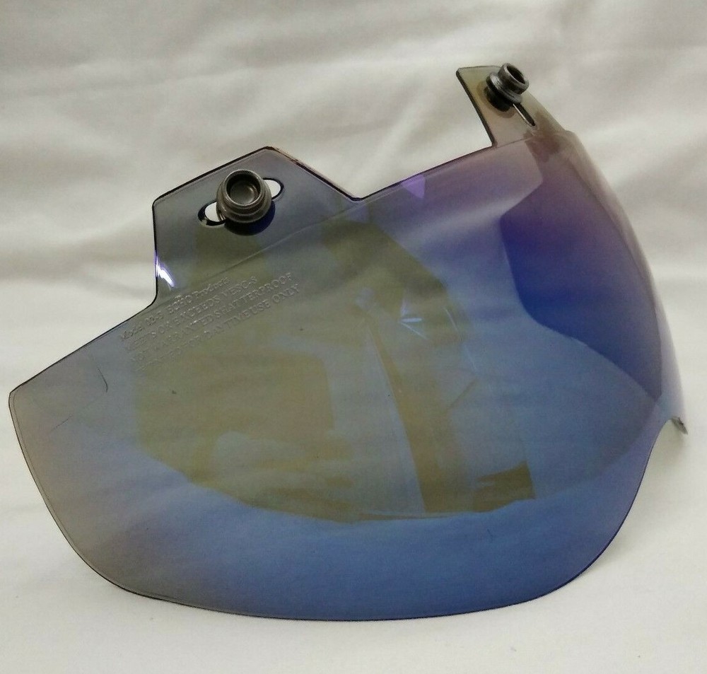 New ECHO 02-312 Universal 3 Snap Shorty Shield / Visor / Blue Mirror