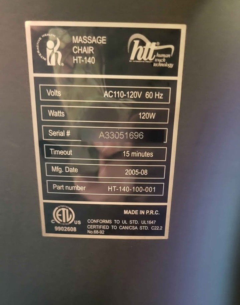 Massage Chair Human Touch HT-140