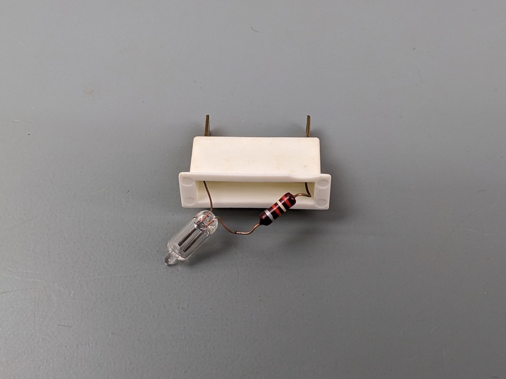 (2) Neon 120v Panel Mount Indicator Lamps, RED, Rectangle