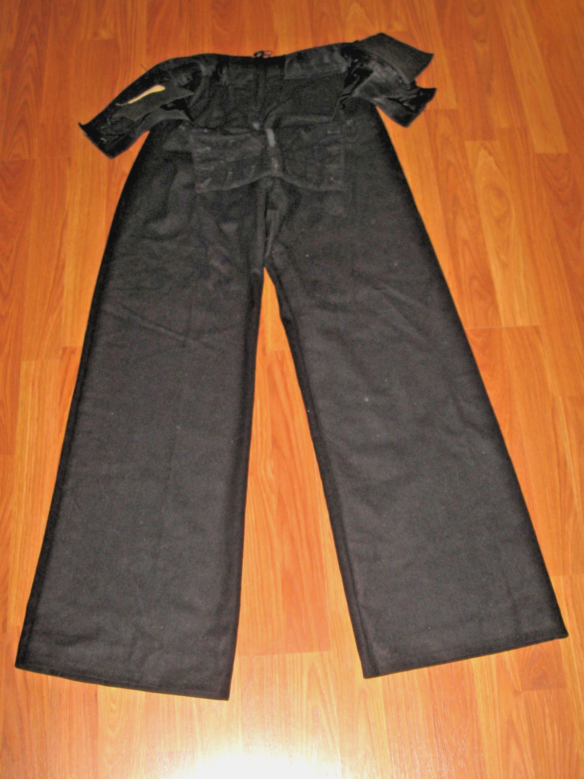 Vintage US Navy Naval Clothing Factory Wool Sailor Pants Mens 30 Wide Leg