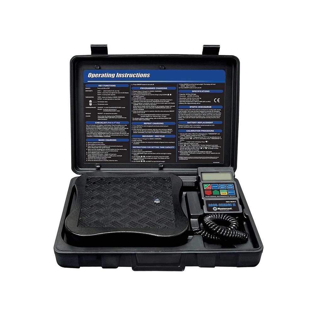 Mastercool 98210-A Electronic Refrigerant Scale, Black