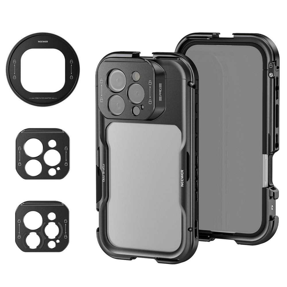 NEEWER Cage Quick Release Video Rig Phone Stabilizer for iPhone 16 Pro