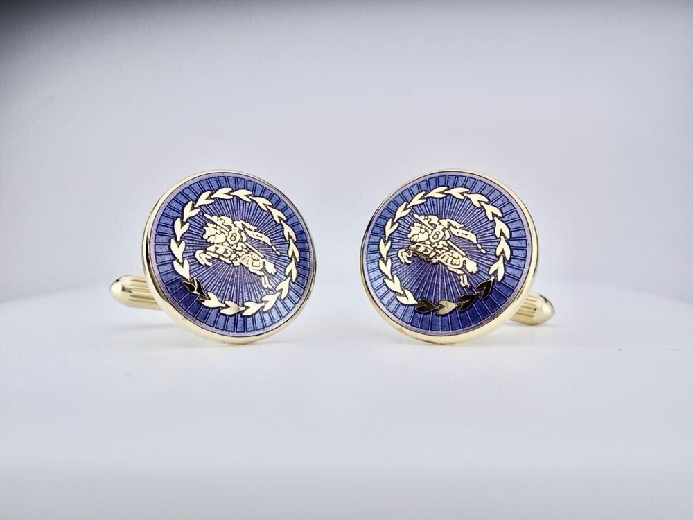 Burberry Purple Oval Cufflinks 7-7-414
