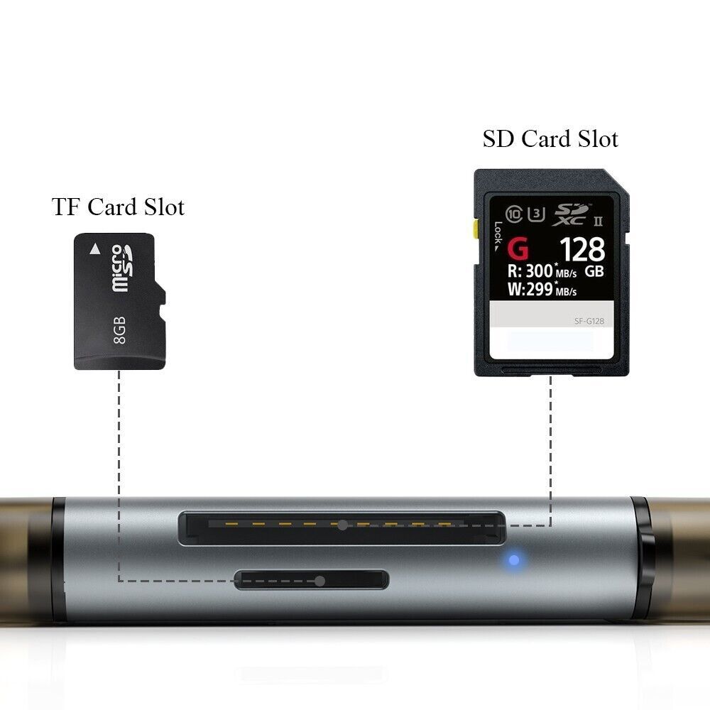 USB-C USB-A Card Reader Writer Memory OTG Adapter For SD SDXC SDHC MMC TF Micro