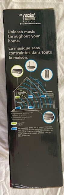 ROCKETFISH Wireless Amplified Audio Receiver RF-RBREC Expandable Wireless Audio