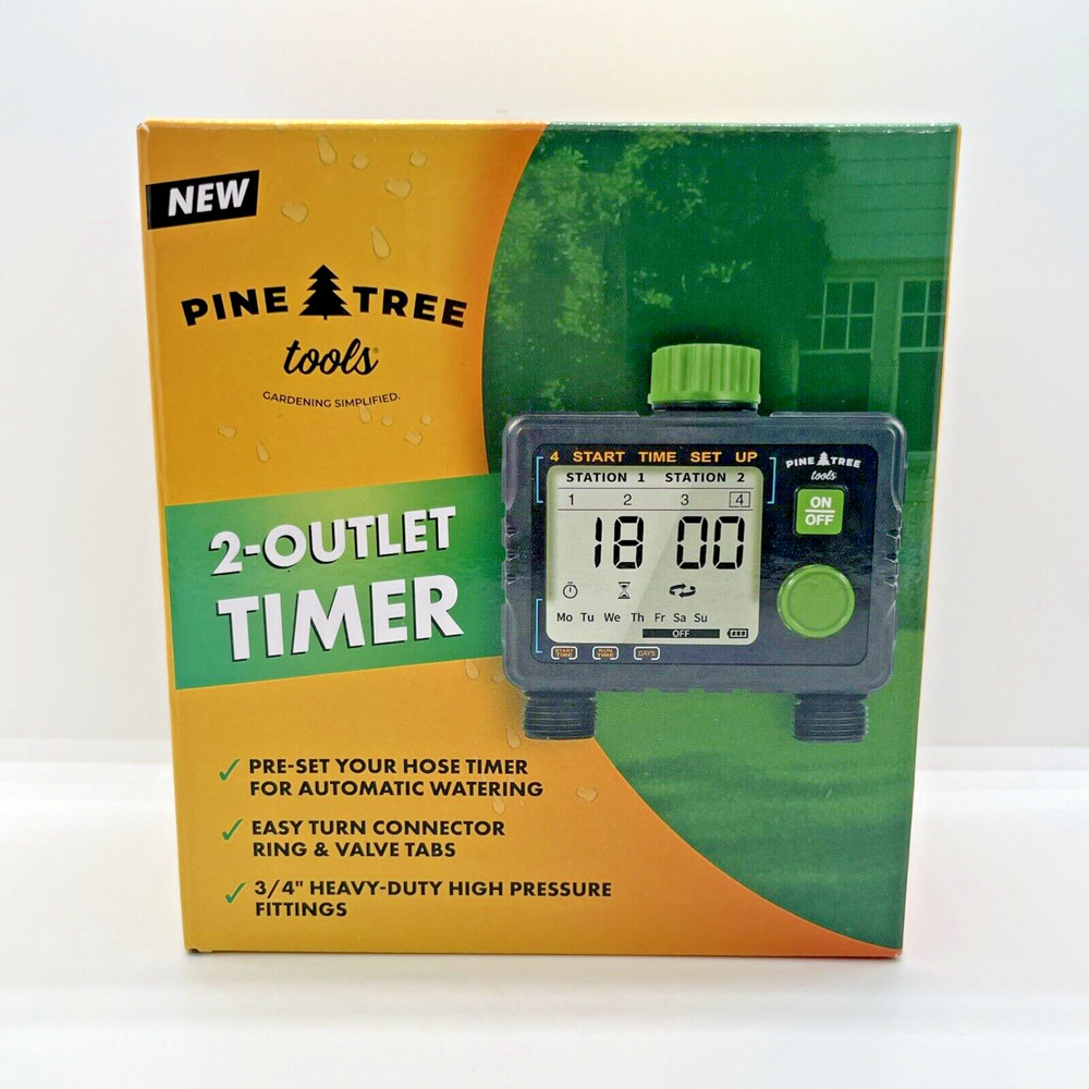 Pine Tree Tools Hose Timer - Programmable Water Timer for Garden Hose