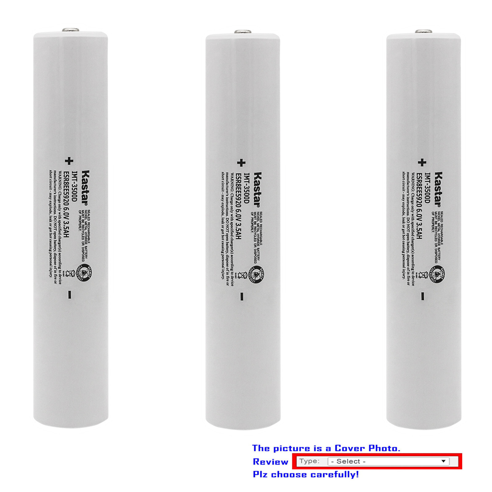 Kastar Battery 6V 3.5AH for Streamlight SL20X SL20X W/AC SL20X W/DC SL20XP LED W