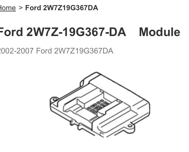 Ford 2W7Z-19G367-DA Module 2002-2007