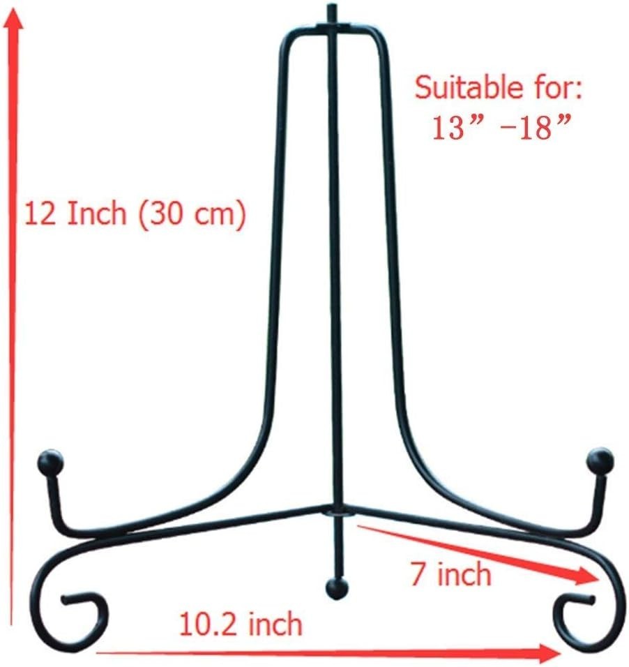 Compact & Adjustable 4 Pack Iron Display Stands - 12 Inch Multi-Purpose Holders