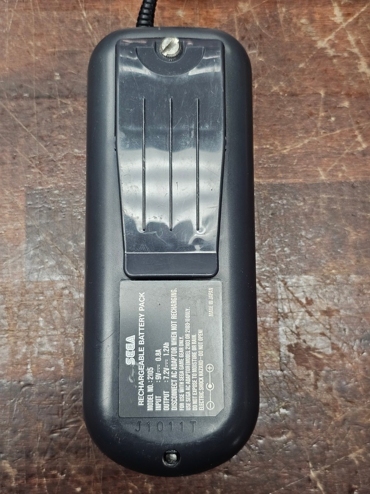 Sega Game Gear System Console Rechargeable Battery Pack Model 2105 Untested