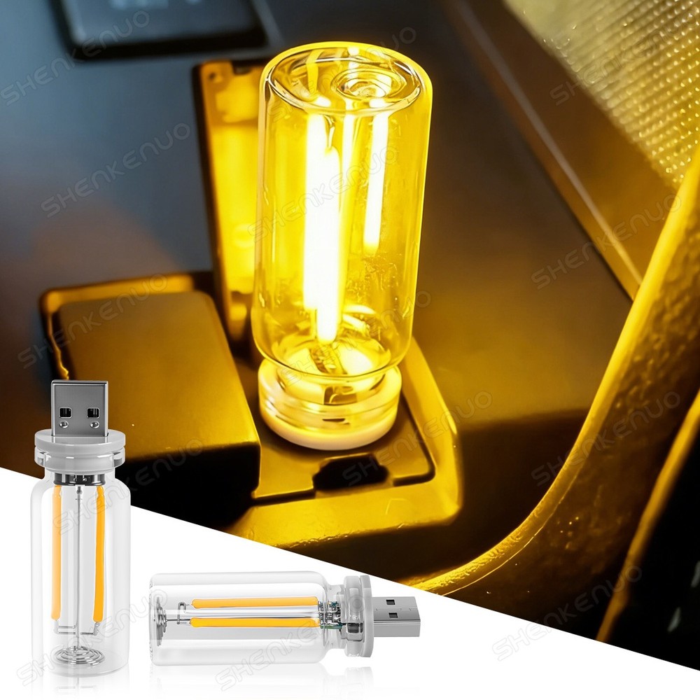 Touch Control Car USB LED Warm White Light Atmosphere Night Light Dimmable New