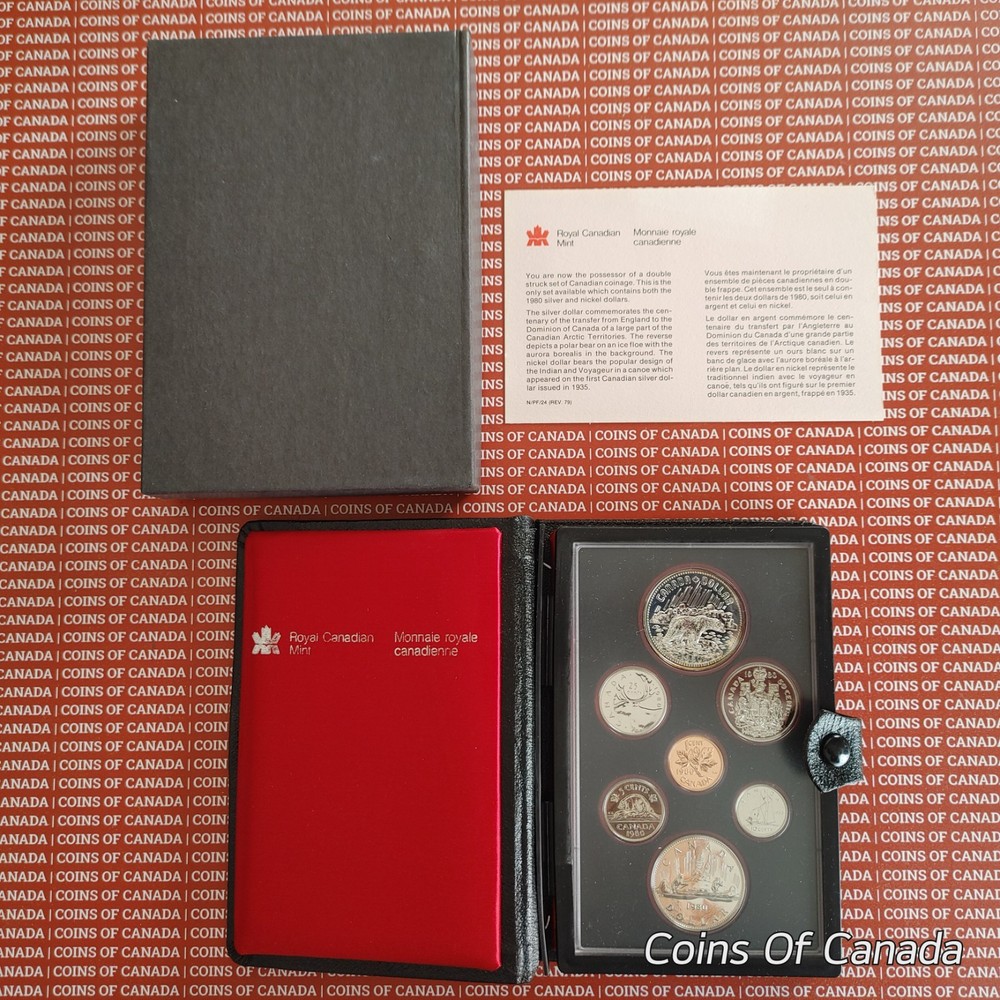 1980 Canada Specimen Set w/ Arctic Silver Dollar - Proof Set #coinsofcanada