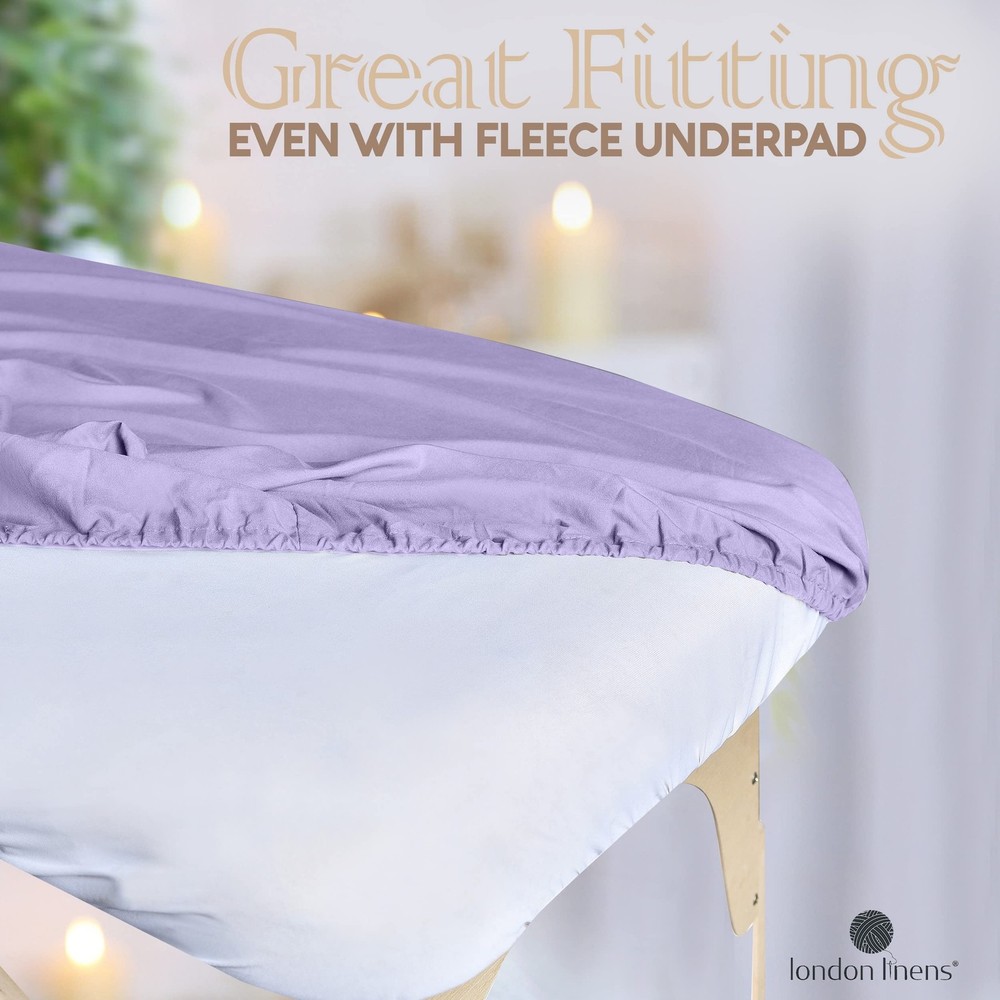 Soft Microfiber 3-Piece Massage Table Sheets - Super Lightweight, Stain and W...