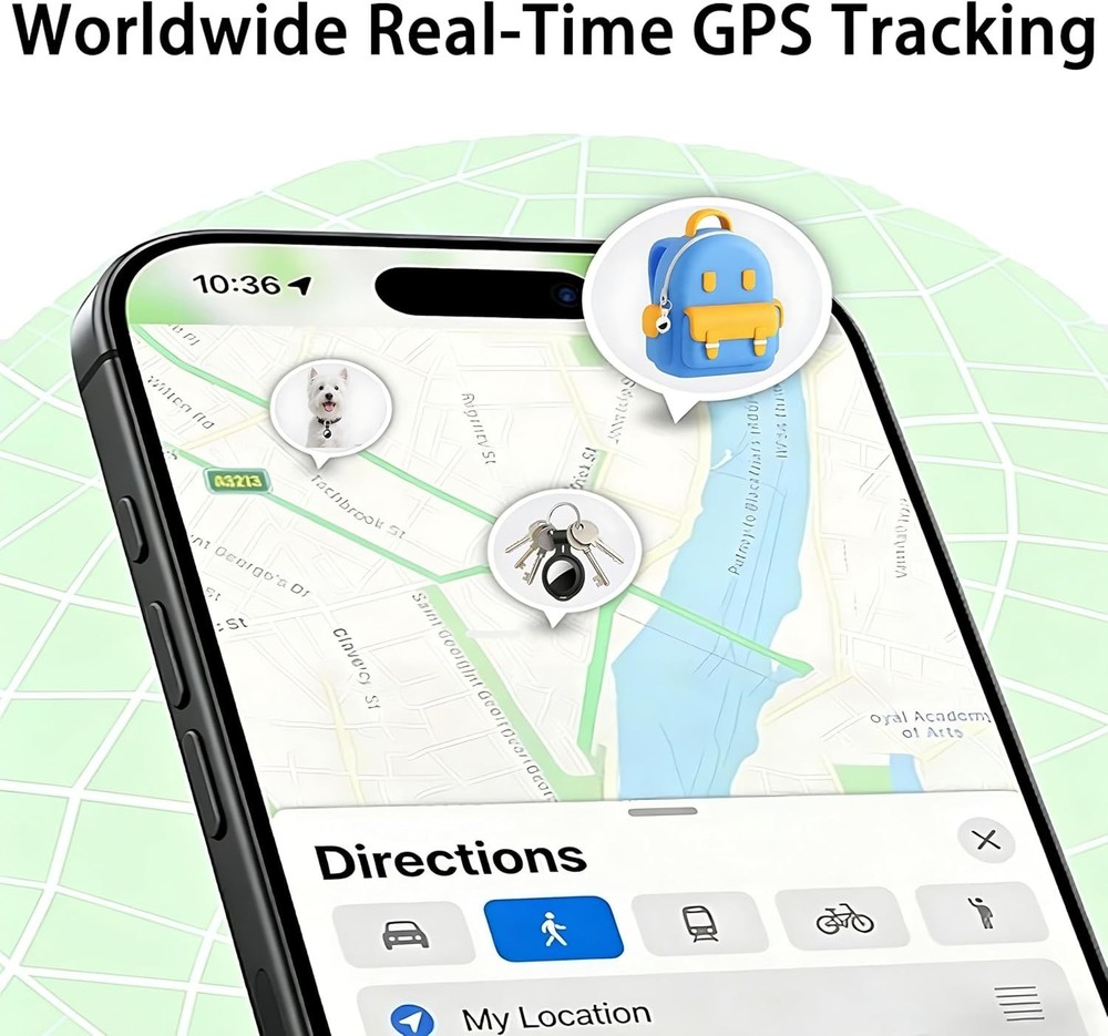 2pc Black+White Tracker Tags Bluetooth Smart Tags Key Finder Tracking for Wallet