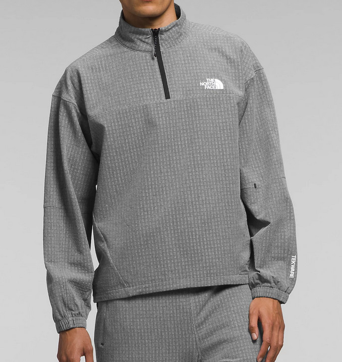 Mens The North Face Tekware Grid 1/4 Zip Pullover Jacket Coat New