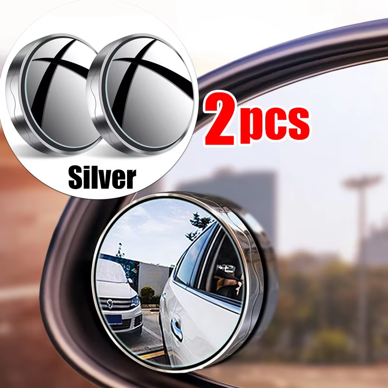 2 Pcs Car Blind Spot Rear View Mirror Wide Angle 360 Degree Small Round Mirror