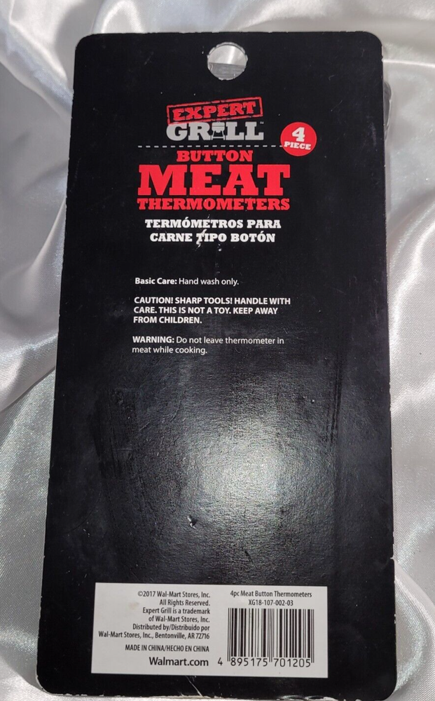 Expert Grill 4 pcs Button Meat Thermometers 2 Beef 2 Poultry