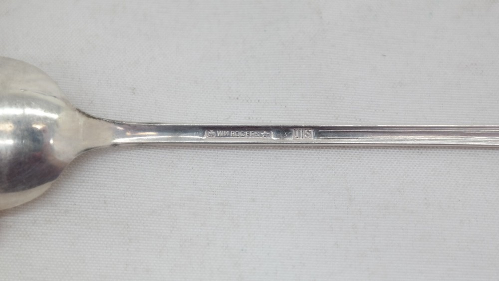 Wm Rogers Desire Pattern Silverplate Iced Tea Spoon TF