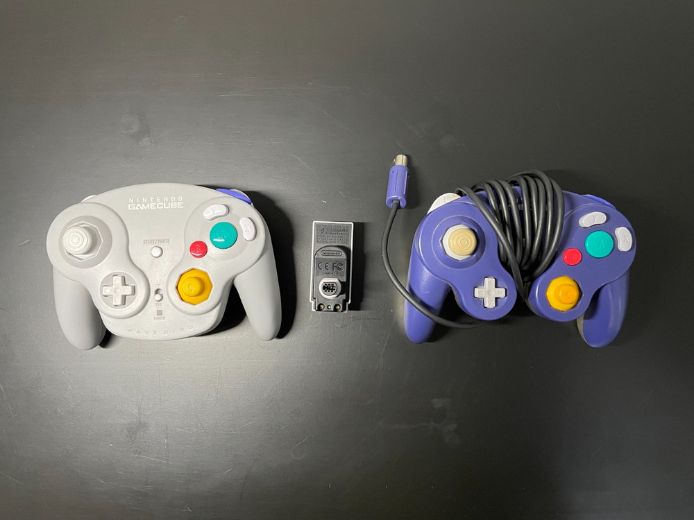 Nintendo GameCube Console Lot - Wavebird Wireless Controller, Super Monkey Ball