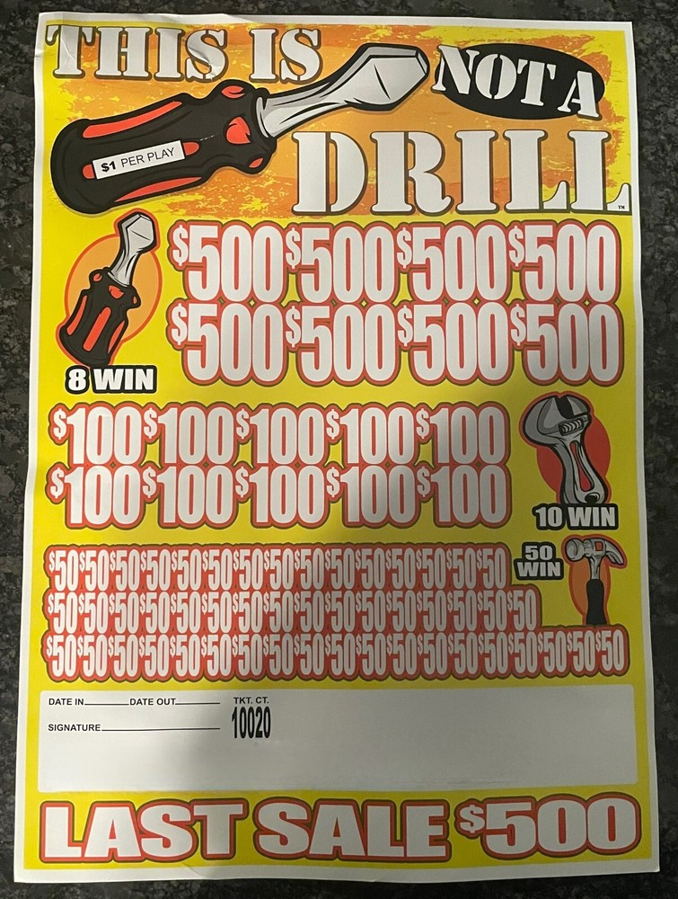 Pull Ticket - Tab - Jar - This is not a drill