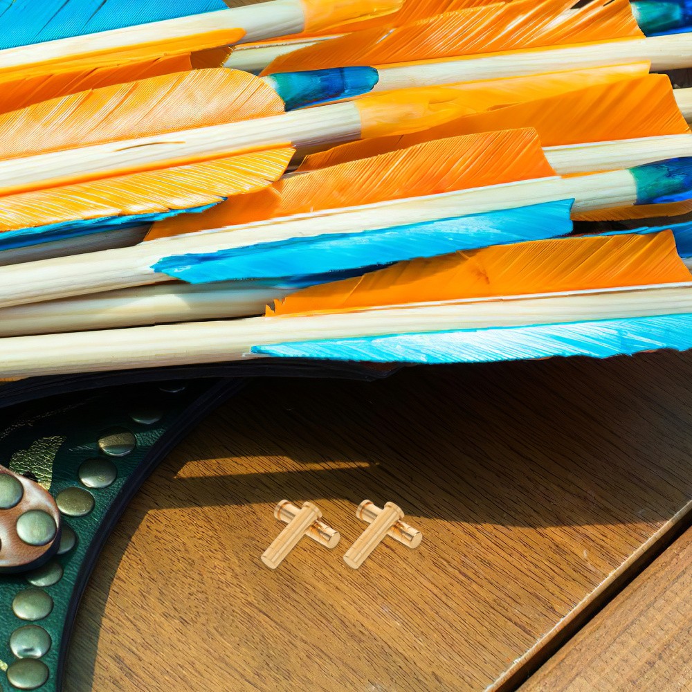 12 Pcs Arrow Connection Seat Inserts Points Archery Accessories Brass