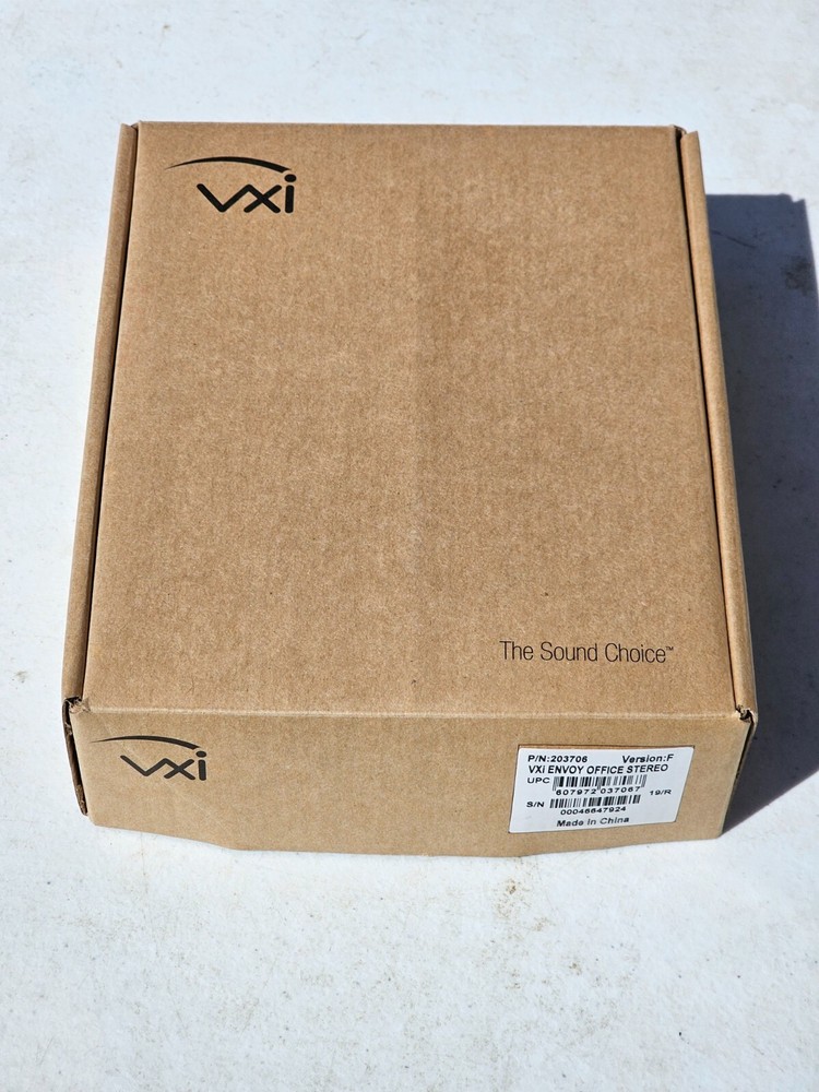 Vxi Envoy Office Stereo Headset 203706 Version F New OpenBox