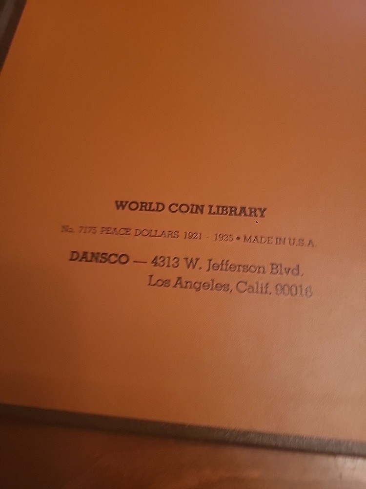 Peace Dollar Dansco Album - 7175