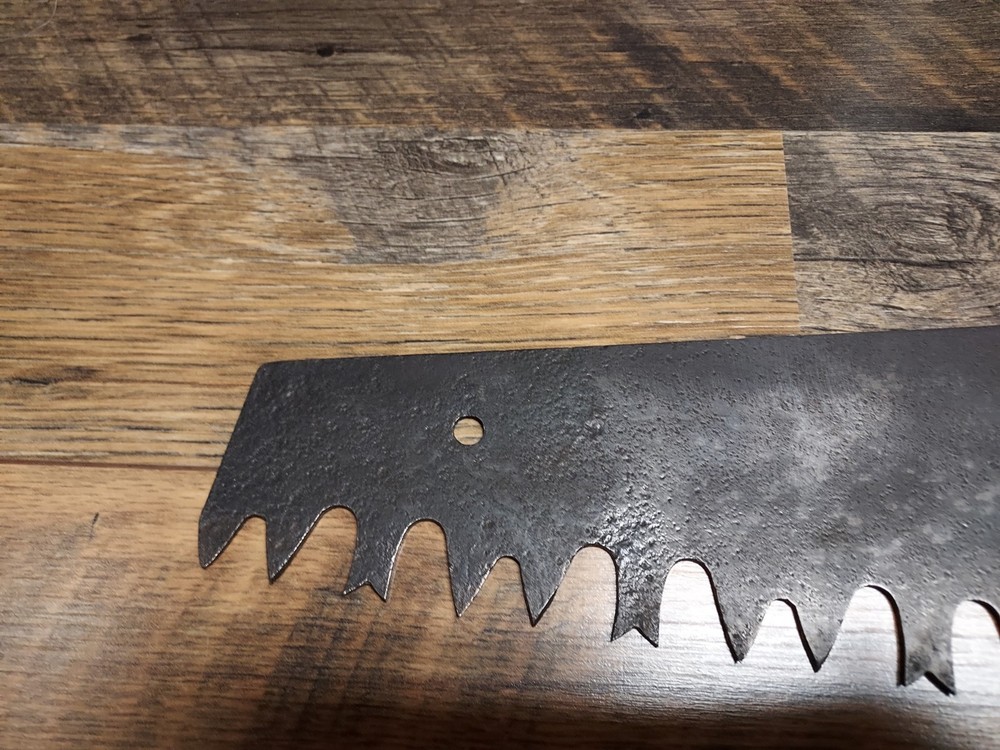 WARRANTED SUPERIOR 48 " LOGGING SAW WITH HOLES FOR ADDITIONAL HANDLE SHARP USED