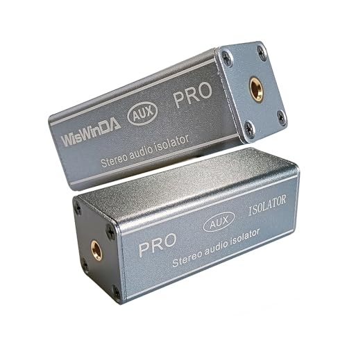 3.5mm Noise Filter Pro Hum Eliminator Ground Loop Isolator (No Silver-Gray