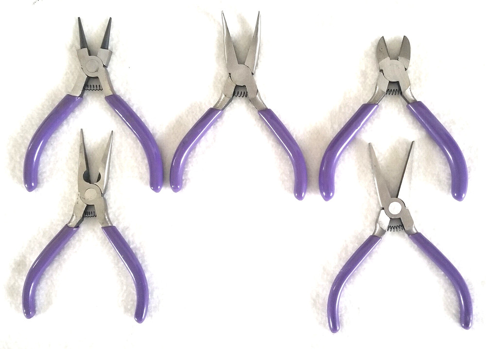 Beading Pliers 5 Different Kinds Plastic Handles